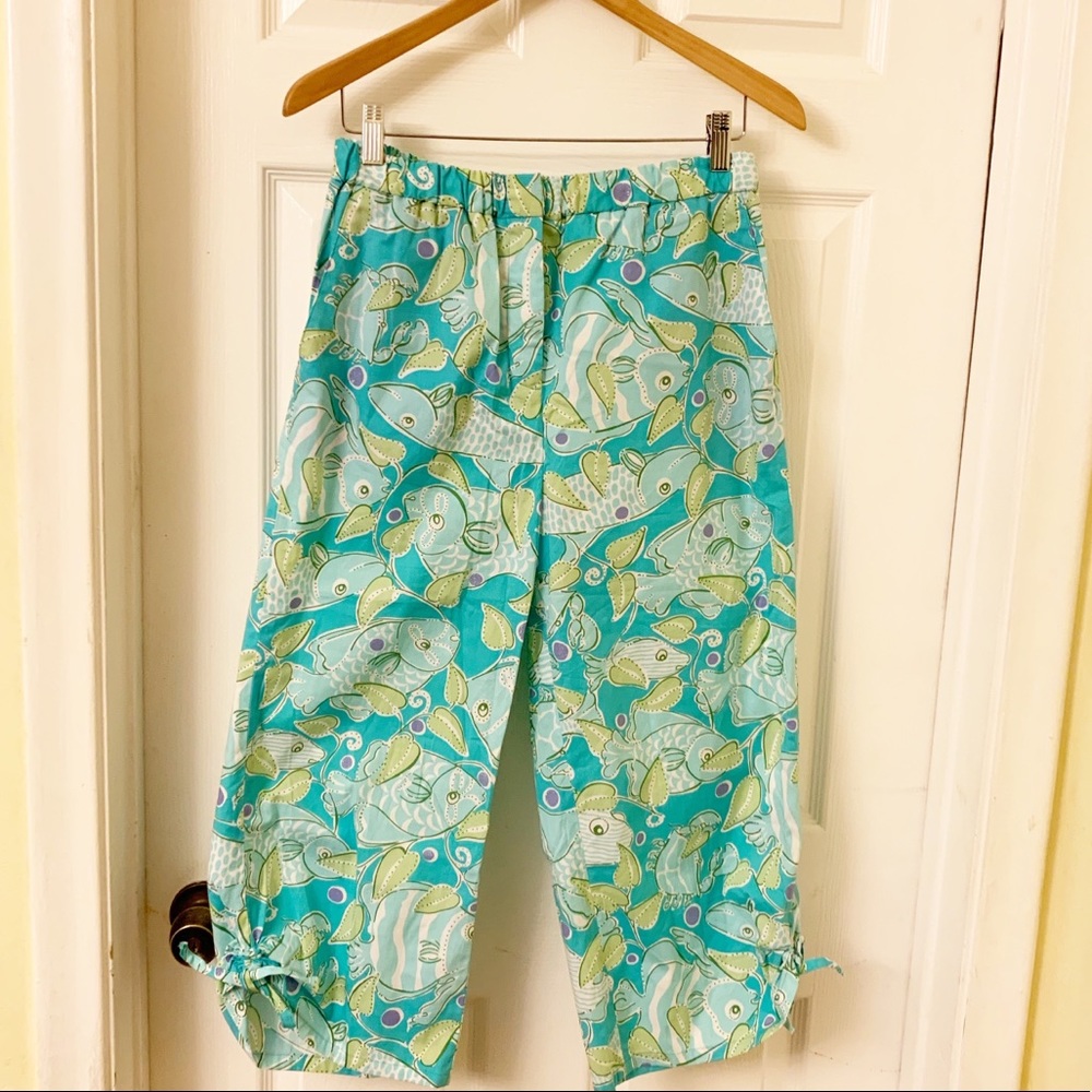 Lilly Pulitzer | 1990s White Label Capris Pants M